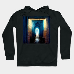 Beamed by blue light through the gateway of your eyes Hoodie